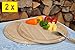 Produktbild 2 Grill PREMIUM-Pizzabrett, Fladenbrot-Servierbrett, NATUR Holzbrett runde Form,Naturholz BIRKE, groß Holz,mit umlaufender Rille - Ölrille / Saftrille -, je ca. 25 cm, als Bruschetta-Pita-Döner-Naan-Roti-Ciabatta-Langos-Chubz-Servierbretter, Grill-Schneidebrett Grill-Schneidebrettchen, Grillbrettchen,Anrichtebretter, Brotzeitbretter, Steakteller schinkenbrett rustikal, Schinkenteller von BTV