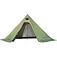 PRESELF 3 Person Lightweight Tipi Hot Tent with Fire Retardant Flue Pipes Window Teepee Tents for Family Team Outdoor Backpacking Camping Hiking