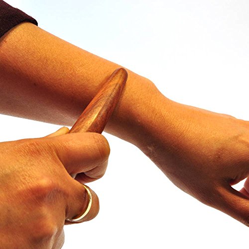 Massageholz Löffel, glattes Hartholz für Triggerpunkt-Massagen Massagehilfe Holz Deuser Stab