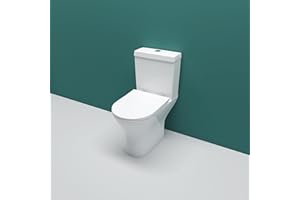 Sky Bathroom Modern Close Coupled Toilet Slim Soft Close Seat Pan Cistern wC