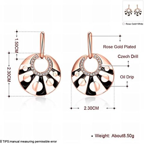 Europe and the United States Fashion Drill Drops of Oil Round Lady Earrings / Anti-allergy / Small and Exquisite / Zirconia Made,B
