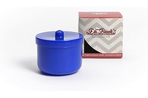 DR. BAUER'S Dr. Bauer Contenitore per bagno di pulizia della dose con inserto di risciacquo | protesi dentaria| La protesi può blu (1 pezzo)