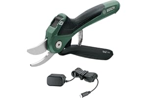 Bosch Home and Garden Sécateur de jardin sans fil - EasyPrune (livré dans un carton avec un chargeur, 450 coupes par charge de batterie, 3,6 V)
