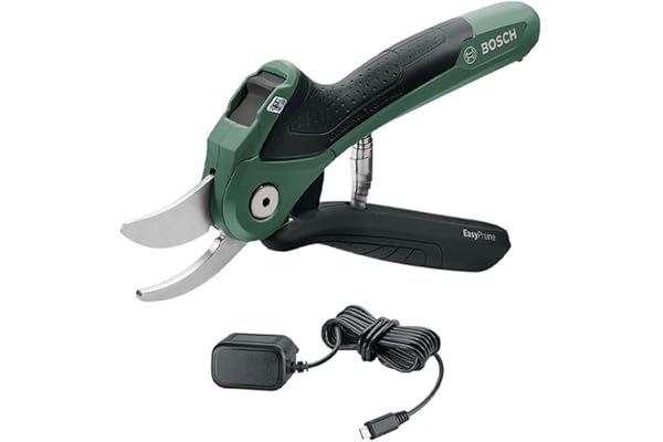 Bosch Home and Garden Sécateur de jardin sans fil - EasyPrune (livré dans un carton avec un chargeur, 450 coupes par charge de batterie, 3,6 V)