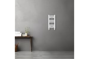 Warmehaus Moderno scaldasalviette da bagno dritto, 600 x 300 mm, bianco