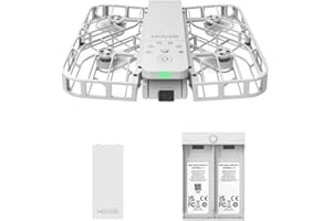HOVERAir X1 Dron con Cámara, Drone de Bolsillo con Video HDR, Despegue de la Palma, Rutas de Vuelo Inteligentes, Modo Sígueme, Mini Dron con Control Manos Libres, Blanco (Combo)