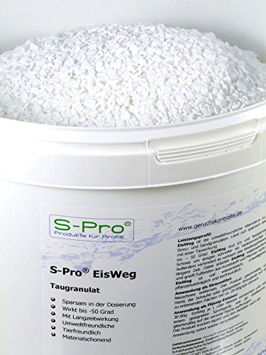S-Pro EisWeg Auftau-Streu-Granulat 10kg-Eimer | konz. Enteiser-Streumittel als Streusalz-Ersatz | tierfreundlich, pflanzen- & umweltschonend | schnelltauend, langanhaltend eis- und schneefrei - 2
