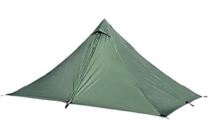 LVYXON Pyramid Tent for Hiking, Ultra-Lightweight No-Pole Camping Tent, 1-2 Man Tent, Waterproof Design with Quick Assembly Features(Grass Green)