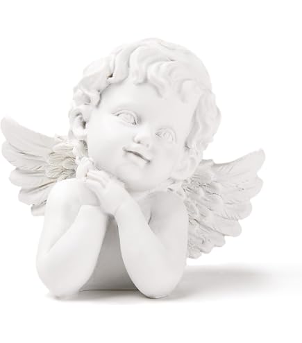 2 Engel-Figuren Mit Gravur ‚Wir Vermissen Dich‘ – Grabschmuck Aus Wetterfestem Kunstharz, Je 10,5 Cm Hoch