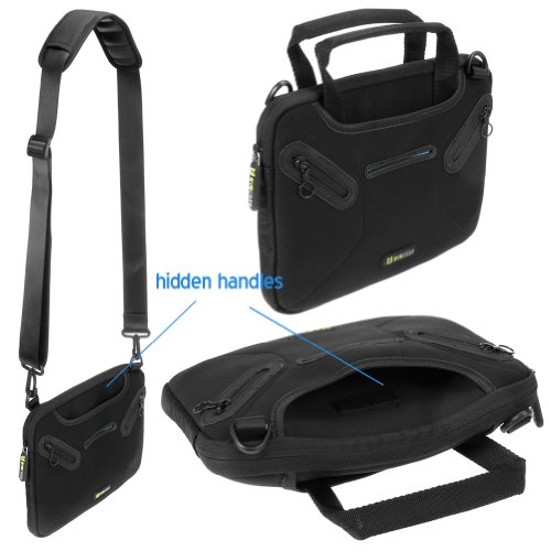 Evecase Neoprene Schutzhülle mit Griff und Tragegurt – für 9,7 Zoll Tablets / Samsung Galaxy Tab S2, Tab A – Schwarz - 5