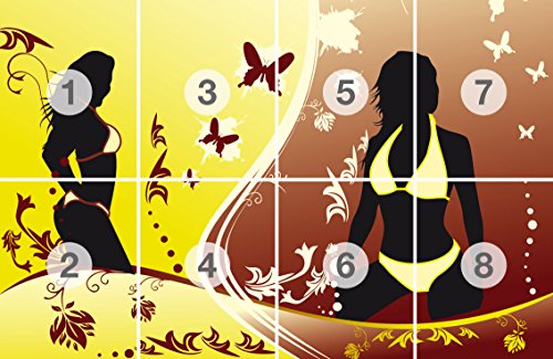 FOTOTAPETE BIKINI ABSTRAKT Nr.8TG-581 Wanddekor Wandbild Bildtapete Wandtatoo wallpaper wall mural - 2