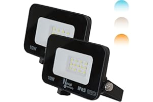 NOVA ELECTRICITY Proyector LED 10W IP65 para Exterior - Aplique de Pared Impermeable para Jardín y Farolas - Iluminación Segura y Duradera (Blanco Frío Packx2)