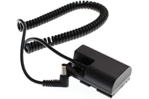 Eonvic DC LP-E6 Dummy Akku Adapter Power Spiralkabel für Canon 5D3 5D2 7D 60D