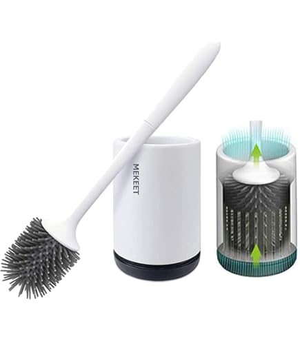 Belfry Bathroom Toilet Brush With Drainage Holder Set,Flex Silicone - View #10