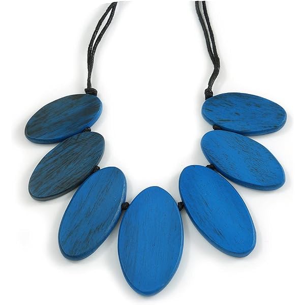 Orecchini pendenti in ottone lunghi con pietre dure multi blu - Mya Accessories