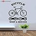 Produktbild 57x64 cm Fahrrad Shop Wandtattoo Bike Repair Service Kette Fenster Aufkleber Vinyl Innendekoration Haus Removable Tapete Marke