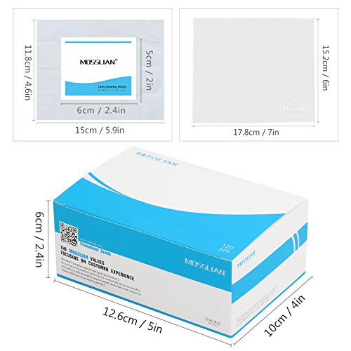 BrillenputztÃ¼cher: MOSSLIAN (240 StÃ¼ck ReinigungstÃ¼cher+2 Mikrofasertuch) Mikrofaser Feuchte Brillenputztuch Pre-Moistened Cleaning Cloth Wipes fÃ¼r die Reinigung von GlÃ¤sern, Brille, iPad, Tablets, Notebook, Touchscreen Display, Smartphone, Glas