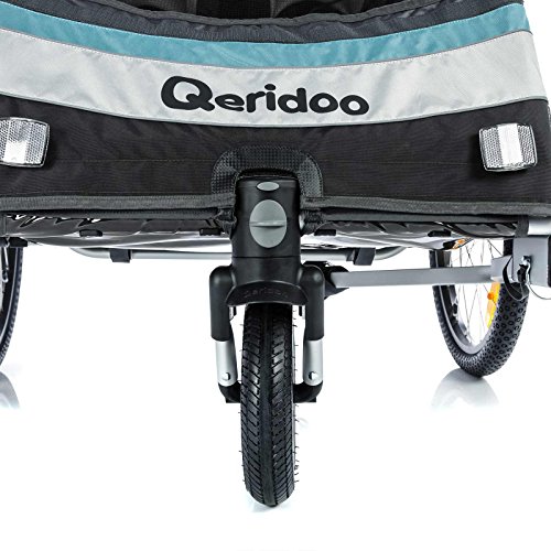 Qeridoo Sportrex 2 Deluxe (inkl. Sitzpolster) Kinder-Fahrradanhänger für 2 Kinder (mit einstellbarer Federung) - 6