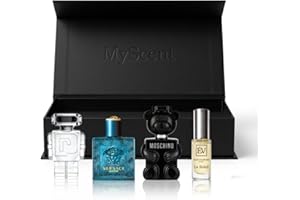MyScent Mini Parfüm Set Herren – 4 exklusive Miniatur Parfums in eleganter Geschenkbox – Duftset zum Ausprobieren & für unterwegs – Parfüm Geschenk Set für Männer
