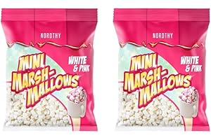 NOHAWA Nordthy Mini Marshmallows White & Pink 675 g, Pack of 2