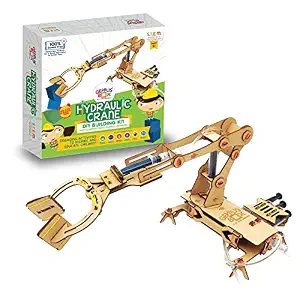Genius Box Hydraulic Crane Fun Toy DIY Science Kit for Kids 8years and Up, STEM Toy, Learning Kit, Educational and Construction Based Activity Game