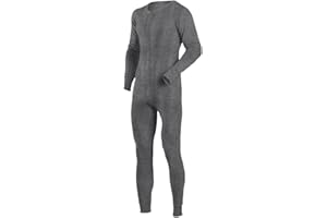 Ychnaim Męska piżama z długim rękawem, bielizna nocna, jednoczęściowa piżama z listwą guzikową