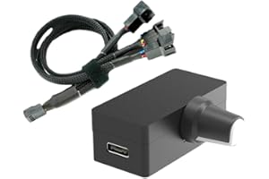Dytabepl PWM-Geschwindigkeitsregler 4Pin PWM-Lüftersteuerung PWM-Steuerung Regler, Fan Controller USB Type-C-Netzteil DIY-Wasserkühlungsoption, Einfach zu Verwenden