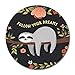 Produktbild Baby Sloth Round, Follow Your Dreams Round Mouse pad Cute Baby Sloth On The Tree