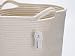 Sea Team 14.5" Natural Cotton Thread Woven Rope Storage Basket Bin Hamper with Handles for Nursery Kid's Room Storage (Tall, White)