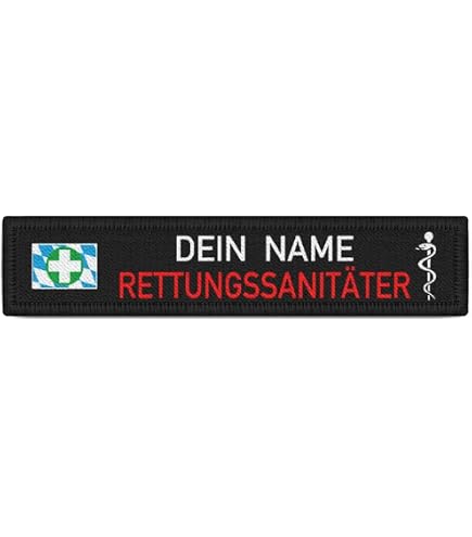 Personalisiertes Rettungssanitäter-Patch Mit Herzlinie – Für Uniform Oder Jacke