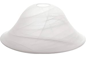 ‎ORION LIGHTSTYLE Ersatzglas Lampenschirm (Ø 400 mm) Lochmaß E27 42mm Alabaster Weiß