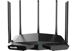Tenda 6E WiFi Router, AXE Tri-Band Gaming Router 5700Mbps, Gigabit Ports (6G/5GHz: 2402Mbps, 2.4GHz:861Mbps), 5 Antennas 6dBi, CPU 1.7GHz, VPN, Wi-FI+ Mesh for AR/VR/Steam 4K/8K - RX27 Pro
