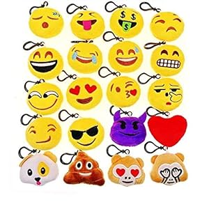 JZK Mini Juguete de Peluche Emoji Regalo favores Boda de Fiesta para niños y Adultos