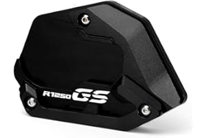 Mokiton Motorcycle Side Stand Extension Kickstand Plate Compatible with BMW R1250GS Rallye HP 2018-2023 (Low Suspension) | Foot Pad Support R 1250 GS R 1250GS R1250 GS Accessories (Black)