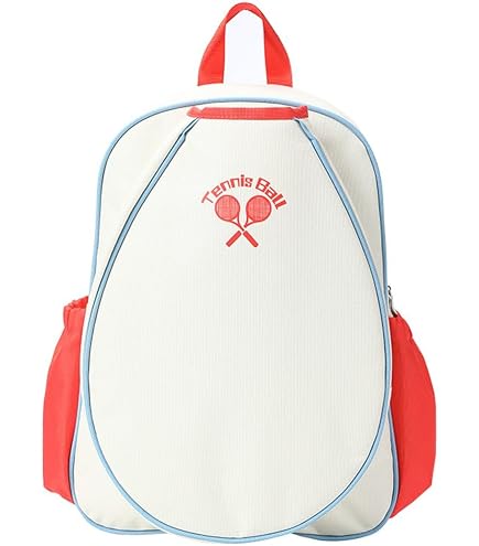 kowaku Sac de Raquette de Tennis pour Enfants pagaies de Pickleball Sac à Dos Poche Maille étui de Transport fourre-Tout pour balles de Joueur