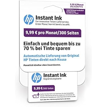 HP Instant Ink Karte, 300 Seiten pro Monat Tarif: Amazon.de: Elektronik