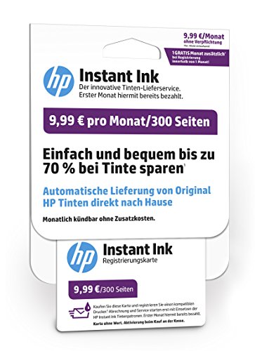 Preisvergleich Produktbild HP Instant Ink Karte, 300 Seiten pro Monat Tarif