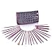 Glow Professional 25 piece Nail Art Brushes and Dotting Tools Set; Purple