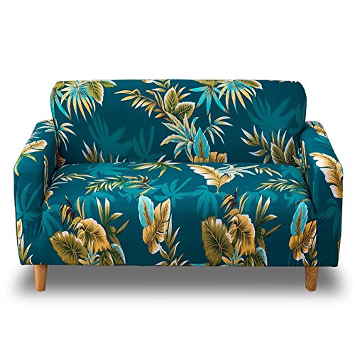 HOTNIU 1-Piece Stretch Sofa Couch Covers Pattern Fitted Armchair Loveseat Slipcover Universal Elastic Fabric Settee Sectional Furniture Protector (3 Seater, Printed #1)