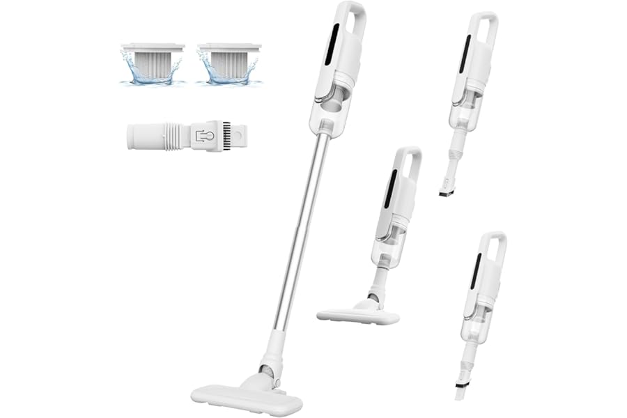 Suirviz U5PRO Cordless Vacuum Cleaner, 28,000Pa Powerful Suction, 35Min Autonomy, Ultra Light Electric Broom with HEPA Filter, Rotating Head for Pet Hair, Hard Floors, Home and Car