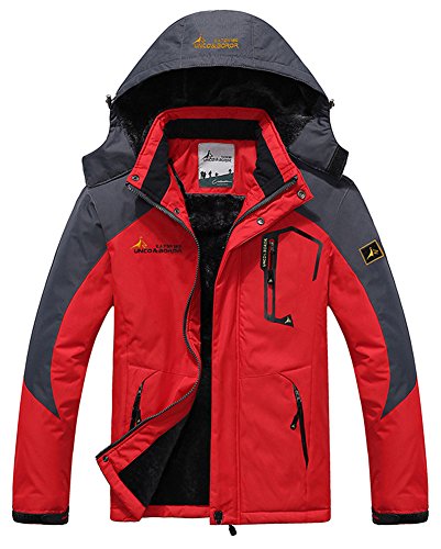 Herren Fleecejacke Wasserdichter Mantel Outdoor Winddichte Kapuzenjacken