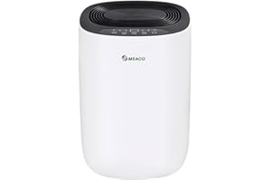 Meaco MeacoDry Dehumidifier (Black) - Ultra Quiet, Energy Efficient Electric Compressor for Home - Removes Condensation & Damp, Prevents Mould