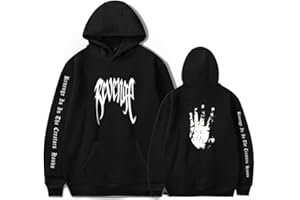 LKY STAR Uomo Ragazzi Felpe con Cappuccio Sweatshirt Xxxtentacion Merch Hip-Hop Manica Lunga Hoodies per Donna Ragazze