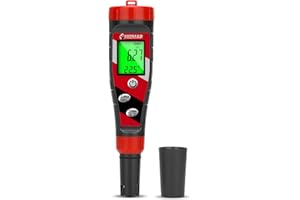 UIUZMAR Misuratore pH EC per Idroponica, pHmetro Piscina, Misuratore EC e TDS pH Acquario, TDS Tester di Acqua Potabile, Conducibilità, Misuratore pH TDS EC 4 in 1 per Osmosi Inversa, Acqua