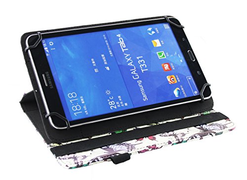 Emartbuy® Trekstor SurfTab Wintron 7.0 Tablet 7 Zoll Universal ( 7 – 8 Zoll ) Multi-farbige Schmetterlinge 360 Grad rotierende Stand Folio Geldbörse Tasche Hülle + Schwarz Eingabestift - 5