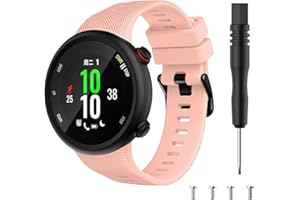 CLASSICASE Correa de reloj para hombre y mujer compatible con Garmin Forerunner 45 / Forerunner 45S / Swim 2, ajustable de silicona flexible y resistente, gran selección de colores
