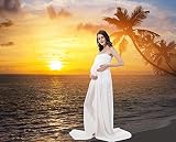 Modern schwangere Frauen Fotografie Stützen, Maternity Gown Split Front Foto Shoot Kleid, Maternity Photographic Röcke by TrivingTech - 7
