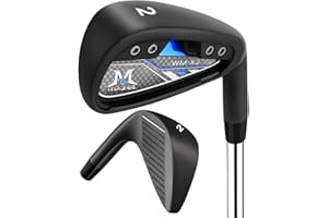 MAZEL Mens Golf Iron Club Single 1,2,3,4,7 Iron CNC Milled Face Steel Shaft Iron Golf