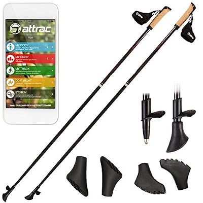 Attrac Bâton de marche Ultra Light, ultra légère avec dragonne 105 - 130 cm (110)