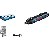 Bosch Professional Avvitatore a Batteria Bosch Go (Incl. Set di Punte 25 Pz., Cavo di Ricarica Usb, Adattatore per Cavo Non I